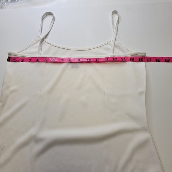 WHITE Spaghetti Strap Poly Spandex Camisole Size M - Picture 4 of 7